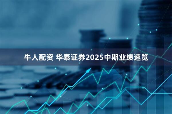牛人配资 华泰证券2025中期业绩速览